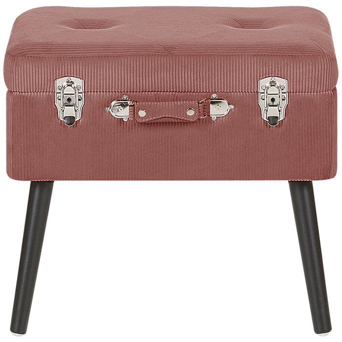 Taburet cu depozitare MALLARD Velur Roz [7]