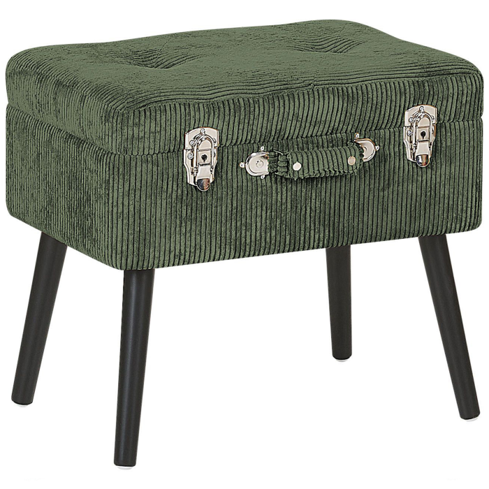 Taburet cu depozitare MALLARD Velur Verde închis [4]