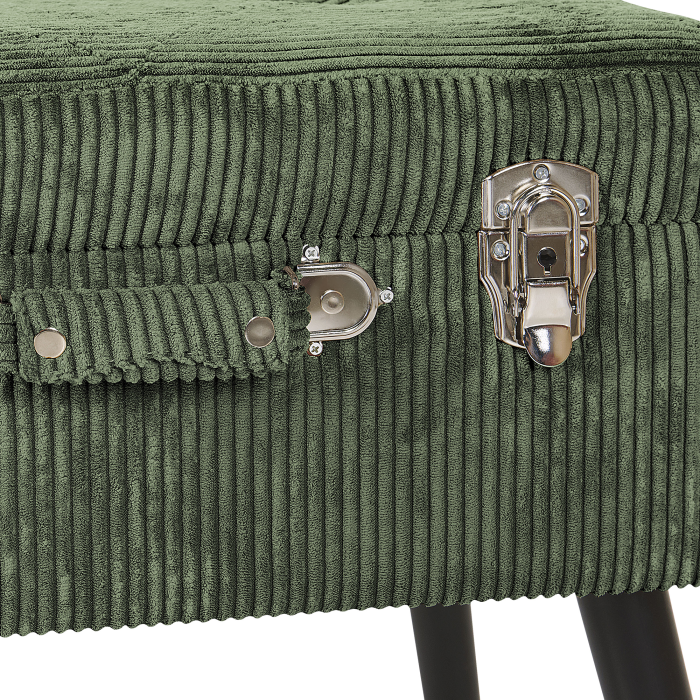 Stool with storage MALLARD Velvet Dark Green [8]