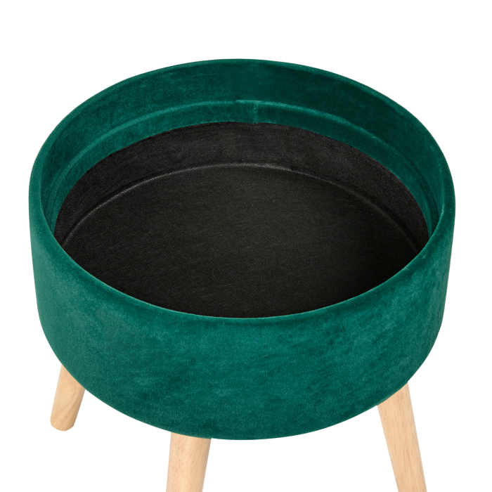 Taburet cu depozitare NEELY Catifea Verde smarald [7]