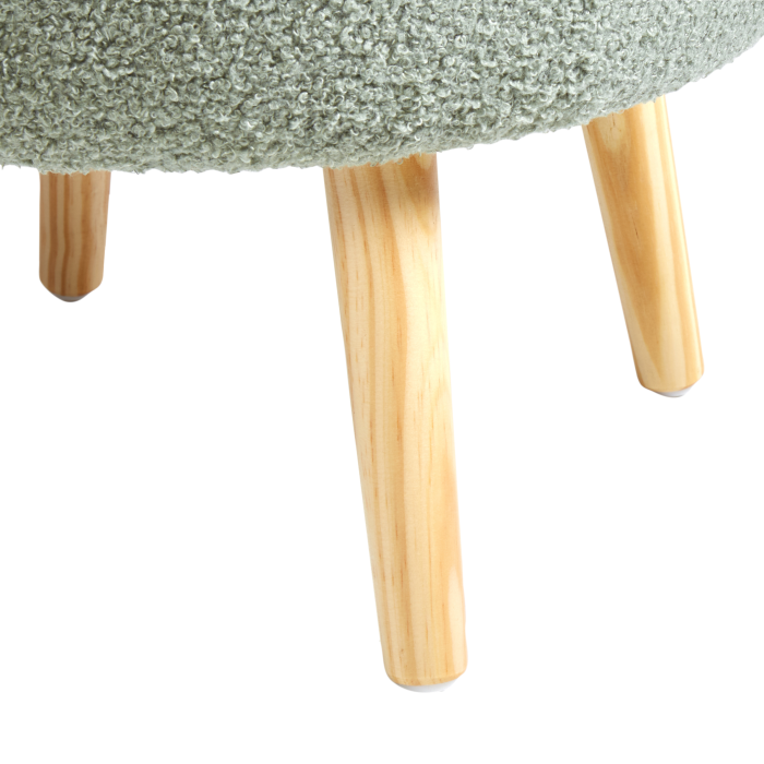 Stool with storage OKATON Boucle Green [8]
