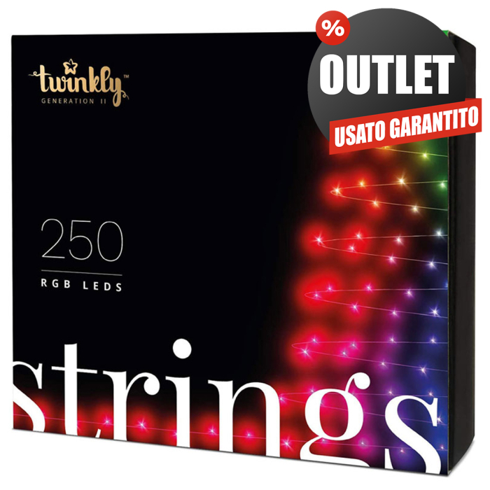 TWINKLY Christmas Lights RGB LED BT + Wifi Controllable and Customizable with APP SMARTPHONE KIT 250 LED Prolongable [1]