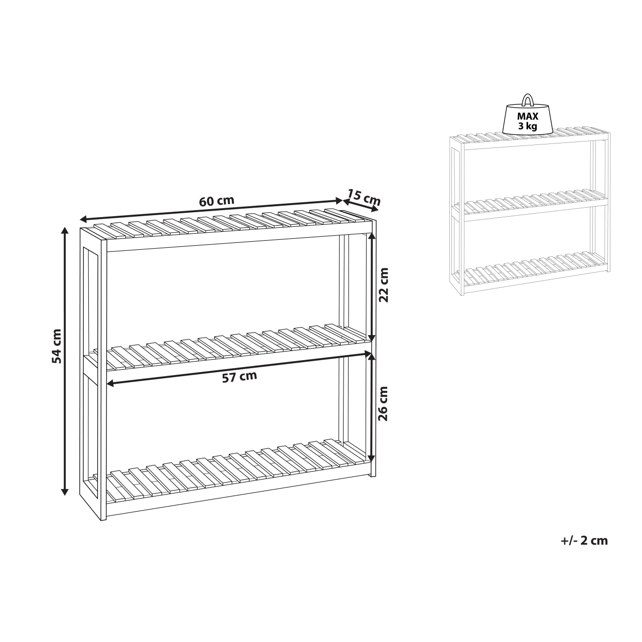 PADUCAH bamboo wood shelving unit Light brown [6]