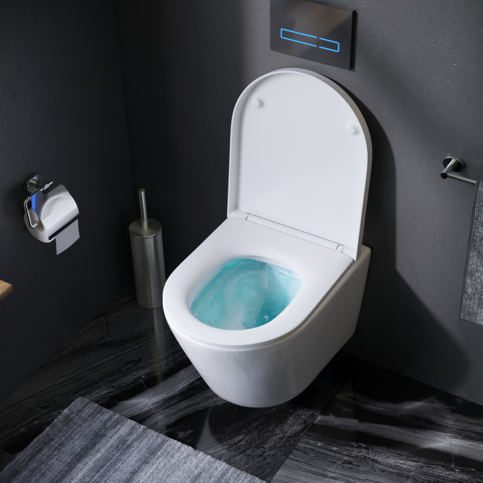 Vas WC suspendat AM.PM Flash CNA1700SC, alb, evacuare orizontala, 36 x 50 x 39 cm, capac WC inclus [7]