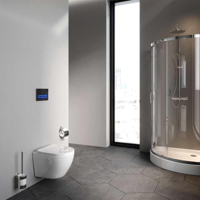 Vas WC suspendat AM.PM Like C801900SC, alb, evacuare orizontala, 37 x 48.5 x 37 cm, capac WC inclus [7]