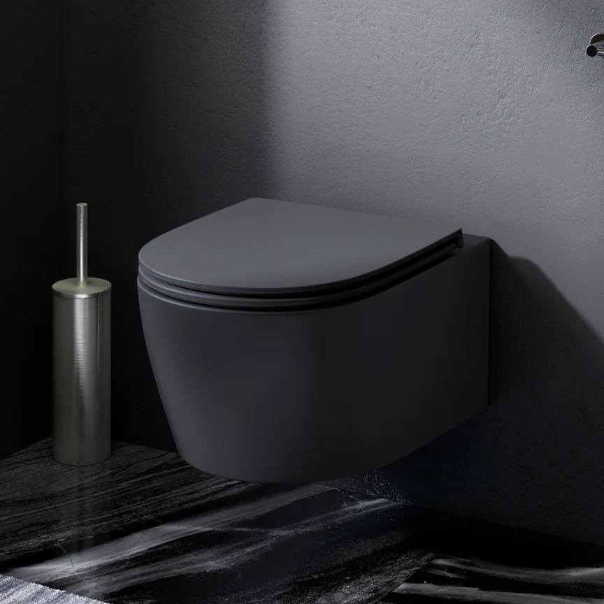 Vas WC suspendat X-Joy CXB1700MBSC, negru, evacuare orizontala, capac WC inclus [4]