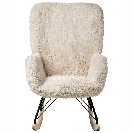 AKRA rocking chair Faux fur Light beige [4]