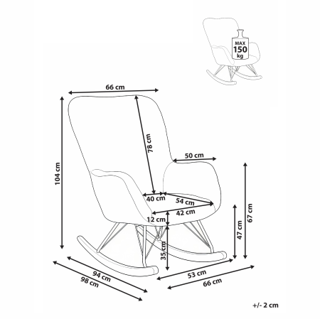 Balansoar AKRA Blană artificială Taupe [2]