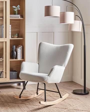Whole Home - ARSET rocking chair Velvet Off-white
