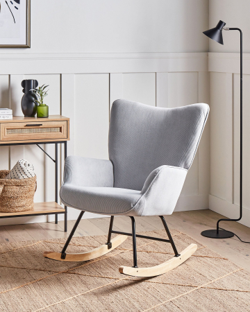 Whole Home - ARSET rocking chair Velvet Light blue