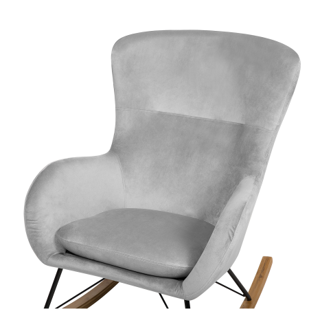ELLAN Swing Chair Velvet Light Grey [5]