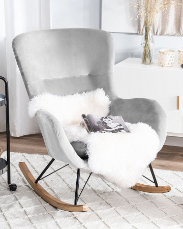 ELLAN Swing Chair Velvet Light Grey [0]