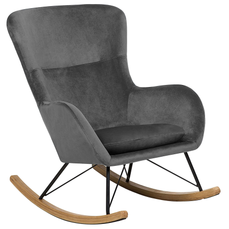 ELLAN Rocking Chair Velvet Dark Grey [1]