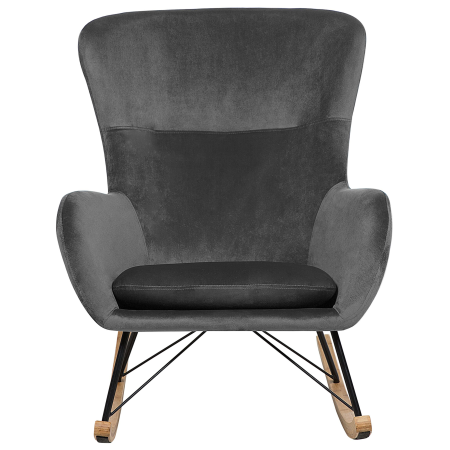ELLAN Rocking Chair Velvet Dark Grey [3]