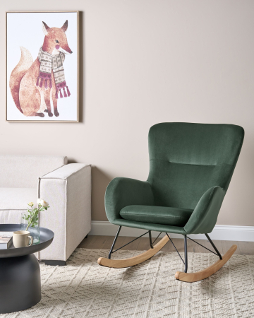 Fotoliu de relaxare - ELLAN Swing Velvet Dark Green