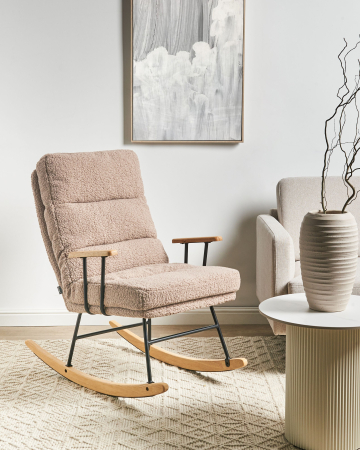 Casă & Locuință - Balansoar ESKELIN Reclinabil Boucle Bej