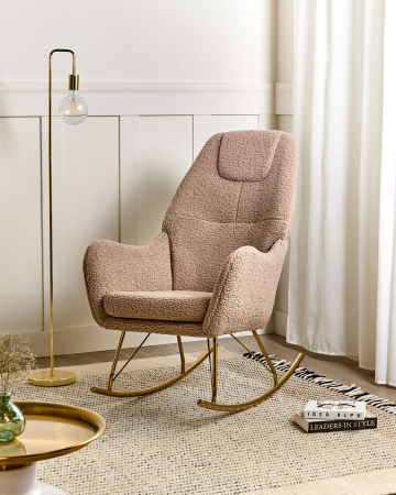 Swing chair GULSELE Boucle Beige [0]