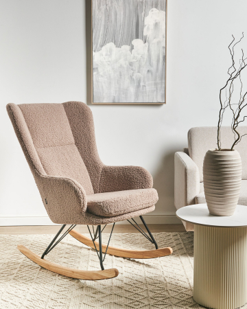 Whole Home - LUOMA Beige Boucle swing chair