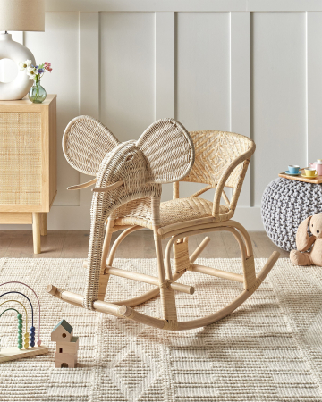 Whole Home - Children's swing Elephant AMPOLLINO Natural Rattan