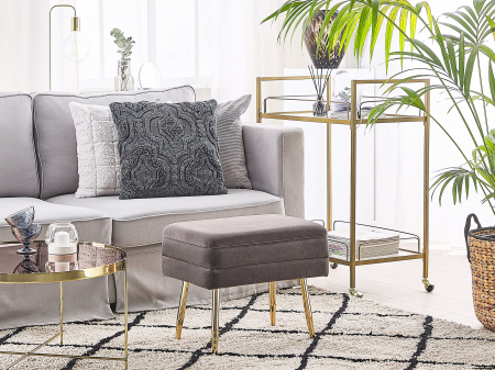 Scaun taburet - ODESSA storage bench Velvet Grey