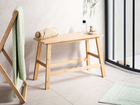 Etajeră pentru baie - IGUAZU bench Bamboo wood Light brown