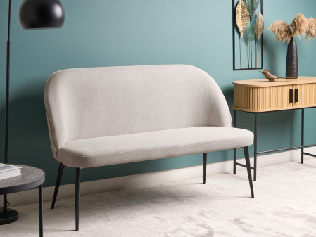 Canapea cu 2 locuri - 2-seater upholstered bench OSBY Light grey