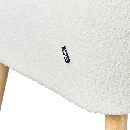 Bancă tapițată cu 2 locuri SKIBBY Boucle Alb-murdar [10]