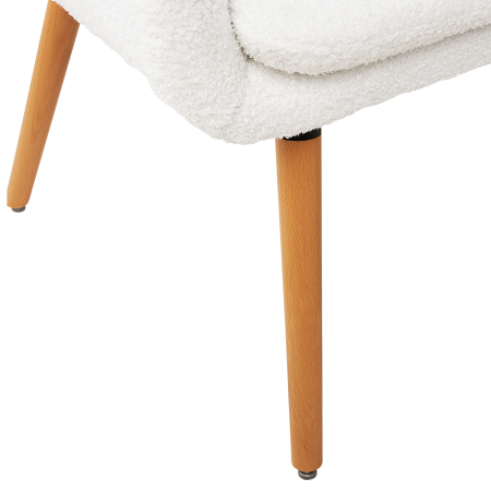 Bancă tapițată cu 2 locuri TABY Boucle Alb-murdar [10]