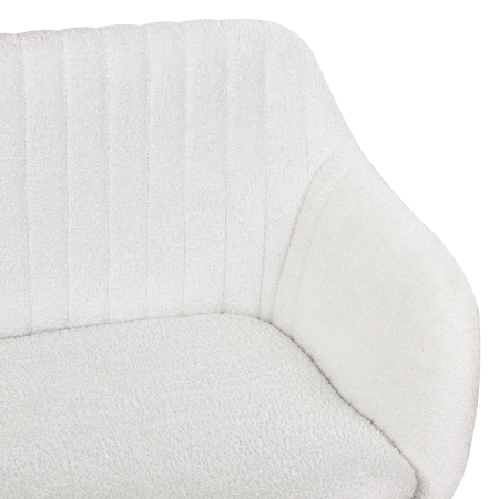 Bancă tapițată cu 2 locuri TABY Boucle Alb-murdar [8]