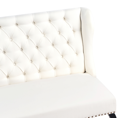 Bancă tapițată cu 2 locuri TORSBY  Alb [6]