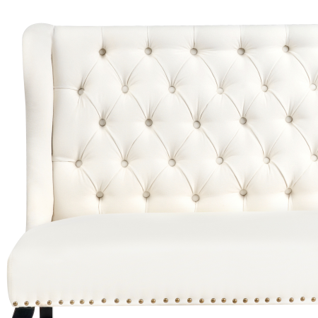 Bancă tapițată cu 2 locuri TORSBY  Alb [5]