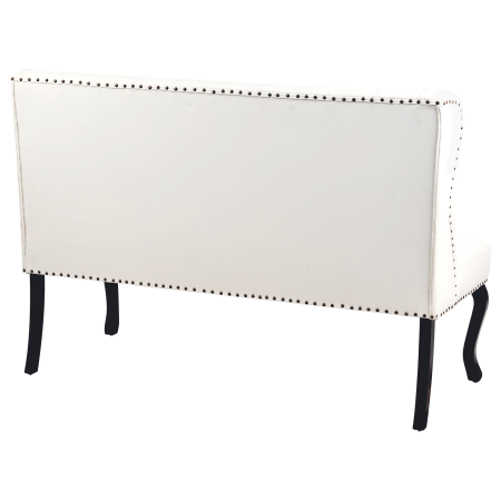 Bancă tapițată cu 2 locuri TORSBY  Alb [4]