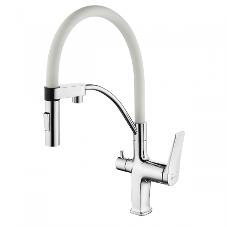 Baterii Bucatarie - Baterie Bucatarie Lemark Comfort LM3074C-White-EU Alb, pentru filtru de apa