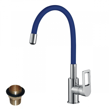 Faucets with Flexible Swivel - Baterie bucatarie Rossinka Z35-35U-Blue Albastra