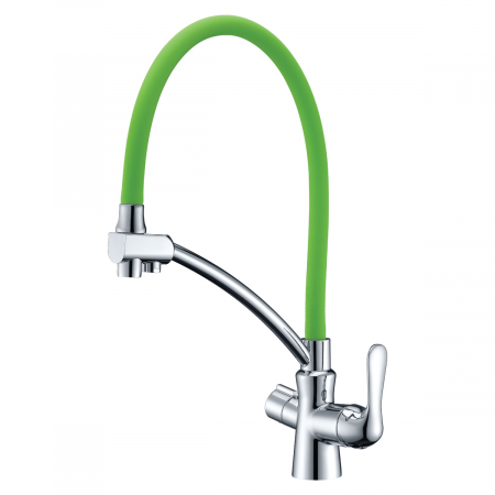 Baterii pentru filtru de apa - Baterie bucatarie Lemark Comfort LM3070C Crom/Verde cu racord la filtru de apa potabila | Sanitare Online