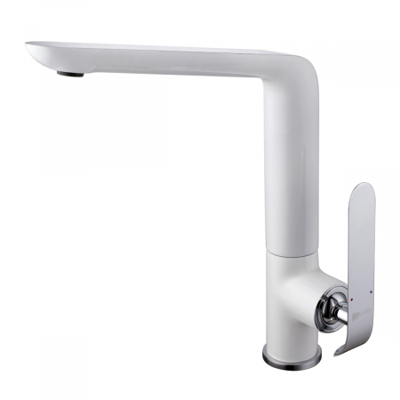 Baterii clasice - Baterie bucătărie cu pipă pivotantă Lemark Melange LM4905CW crom alb - Sanitare Online