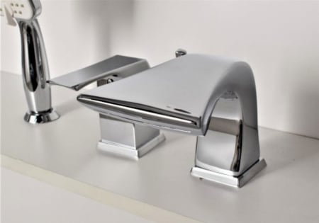 Baterie cadă incorporată cu 3 intrări, comutator rotativ Lemark Unit LM4545C crom - Sanitare Online [3]