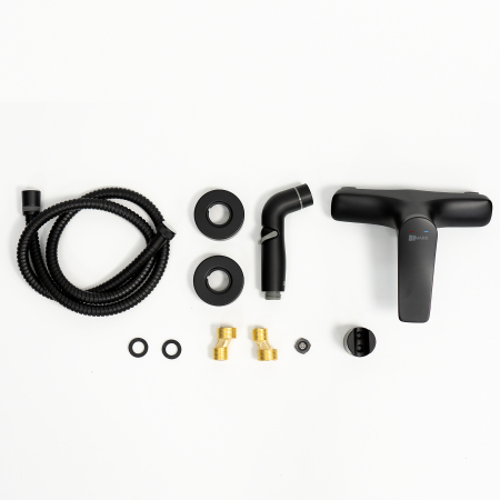 Baterie cu Dus Igienic Lemark Bronx LM3718BL Negru | Sanitare Online [2]