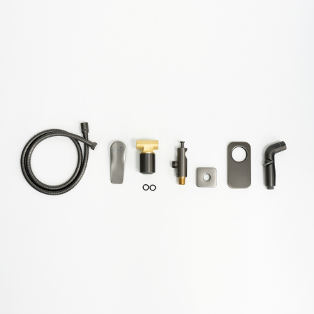 Baterie cu Dus Igienic Lemark Bronx LM3719GM Grafit Incastrata - Sanitare Online [6]