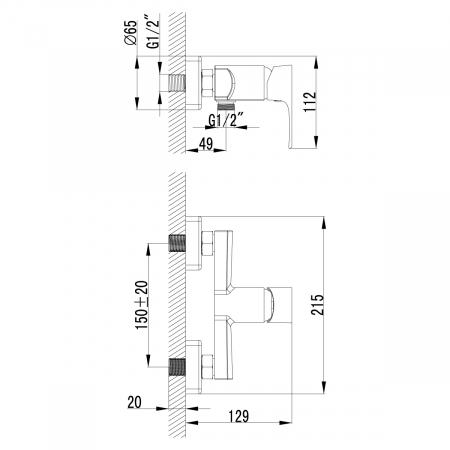 Baterie Dus Lemark Plus Factor LM1603C Crom [1]