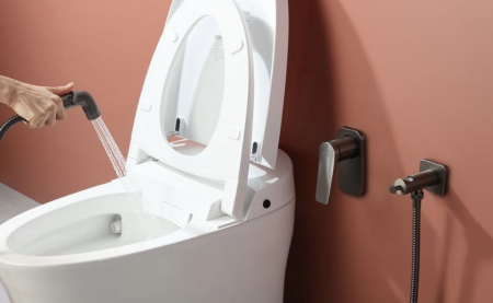 Baterie cu Dus Igienic Lemark Bronx LM3719GM Grafit Incastrata - Sanitare Online [2]