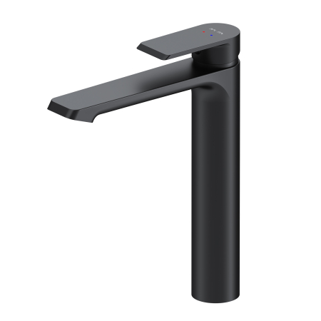 Washbasin Faucets - Flash Single-lever tall basin mixer, matt black