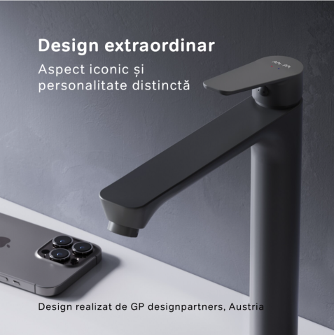 Hit Single-lever tall basin mixer, matt black [2]