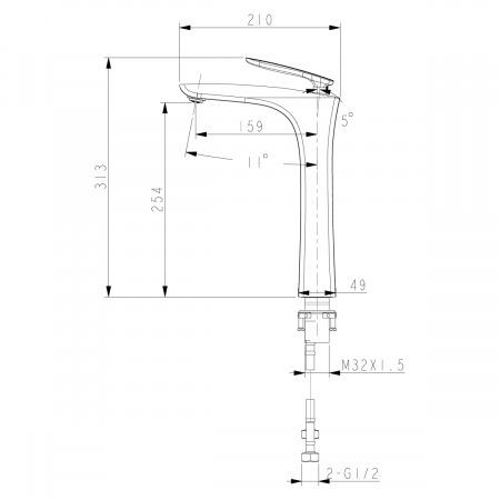 Baterie Lavoar Lemark Bellario LM6809C-EU Crom [1]