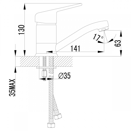 Baterie lavoar Lemark Luna LM4107C crom | Sanitare Online [1]