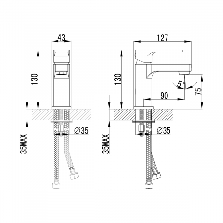 Baterie Lavoar Monopiesa Lemark Plus Grace LM1506C Crom [5]