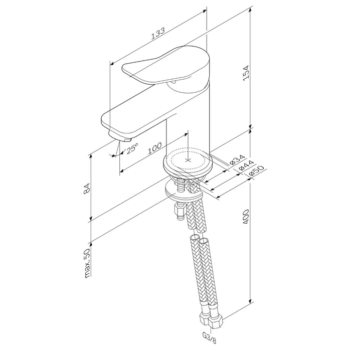 X-JoySingle-lever basin mixer, black [5]