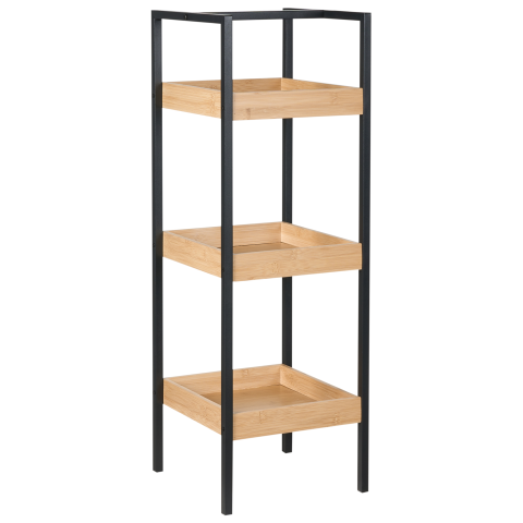 Bookcase with 3 shelves TAJZARA Bamboo wood Light brown [1]