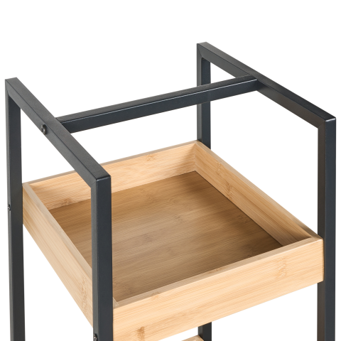 Bookcase with 3 shelves TAJZARA Bamboo wood Light brown [4]