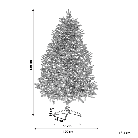 Brad de Crăciun artificial cu zăpadă MASALA 180 cm Alb [2]